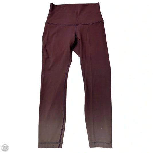 Athletic Capris By Lululemon In Maroon, Size: S