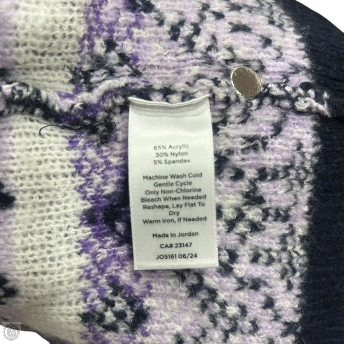 Sweater By Talbots In Blue & Purple, Size: Mp