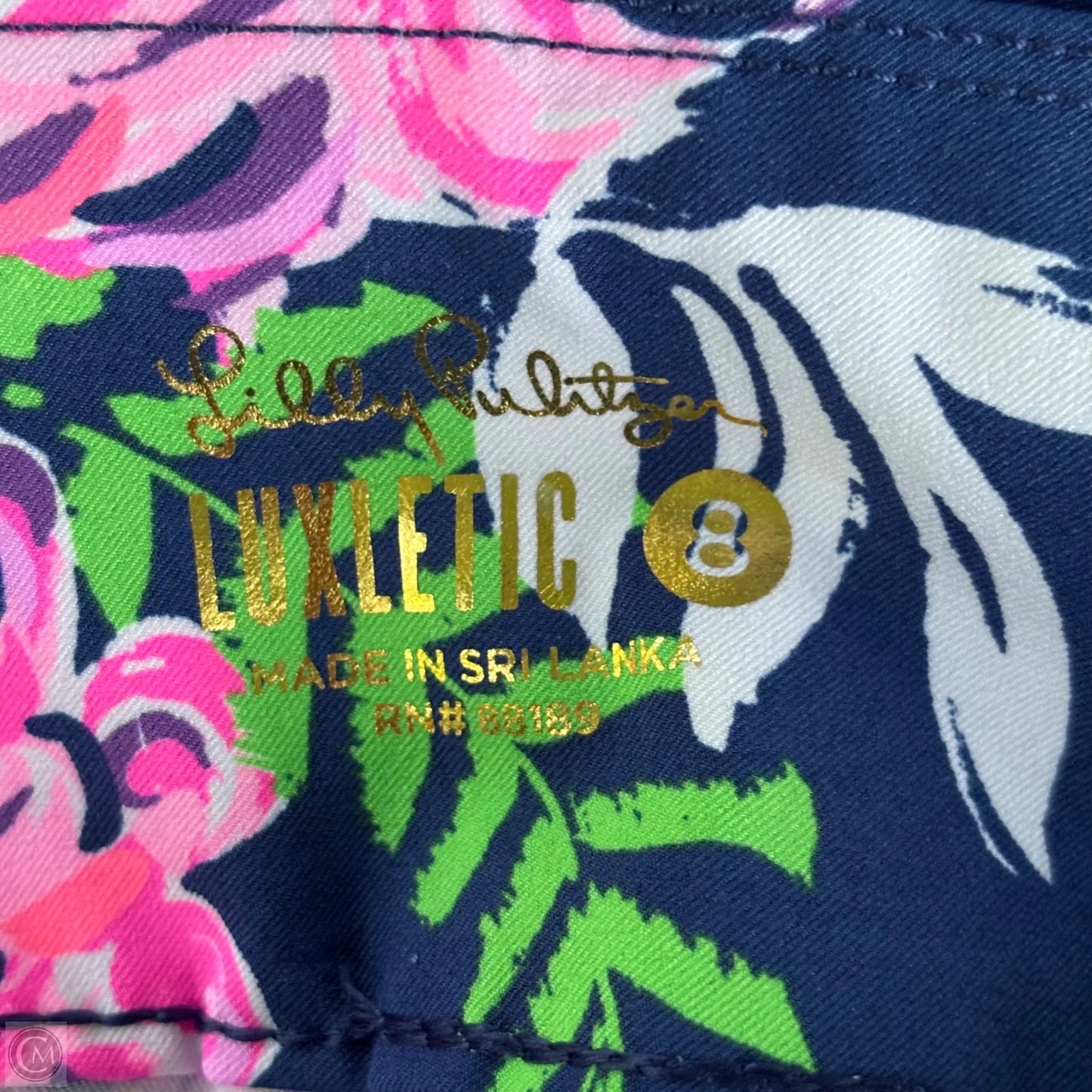 Pants Designer By Lilly Pulitzer In Blue & Pink, Size: M