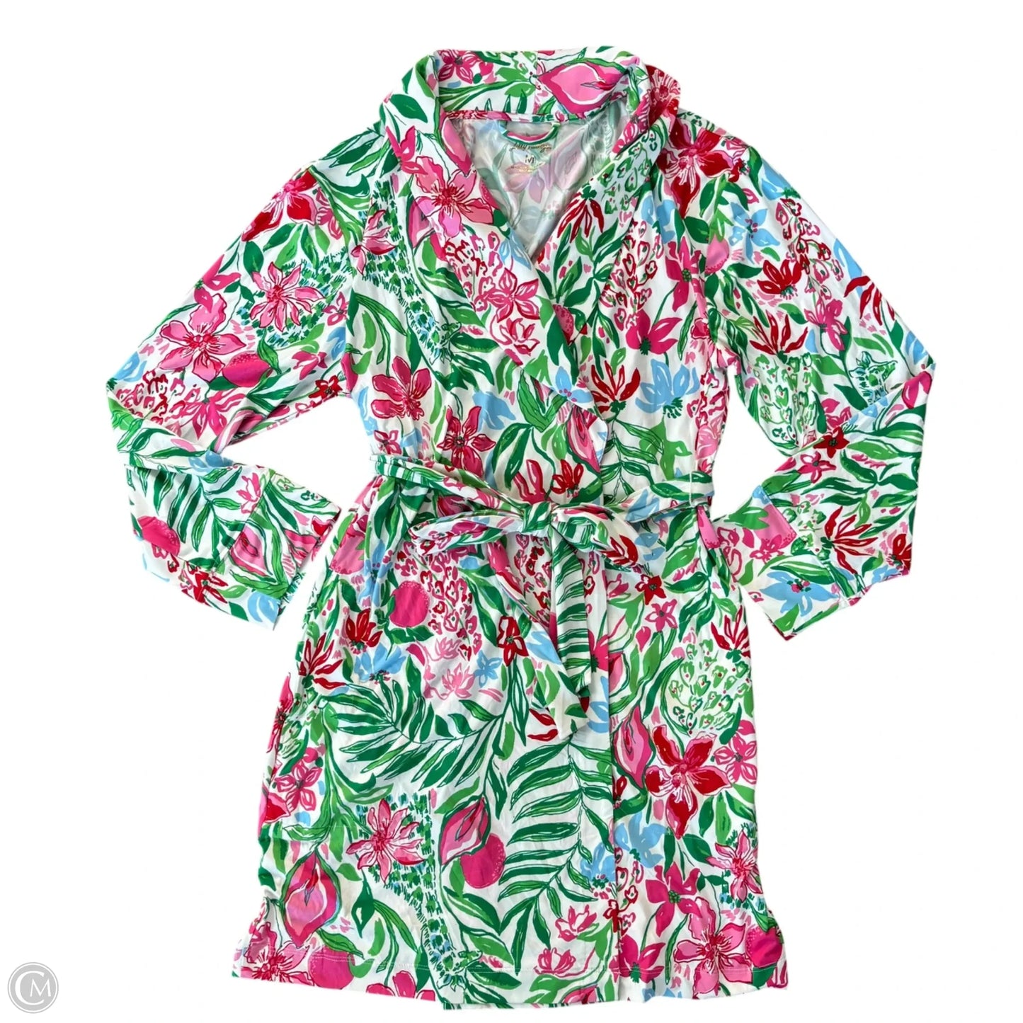 Kimono Designer By Lilly Pulitzer In Tropical Print, Size: M