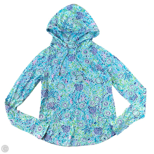 Top Long Sleeve Designer By Lilly Pulitzer In Blue & Green, Size: M