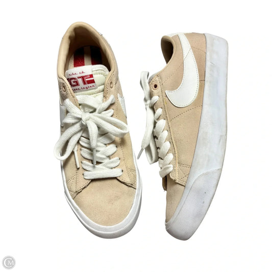Shoes Sneakers By Nike In Tan & White, Size: 7