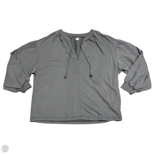 Top Long Sleeve By Aerie In Grey, Size: L