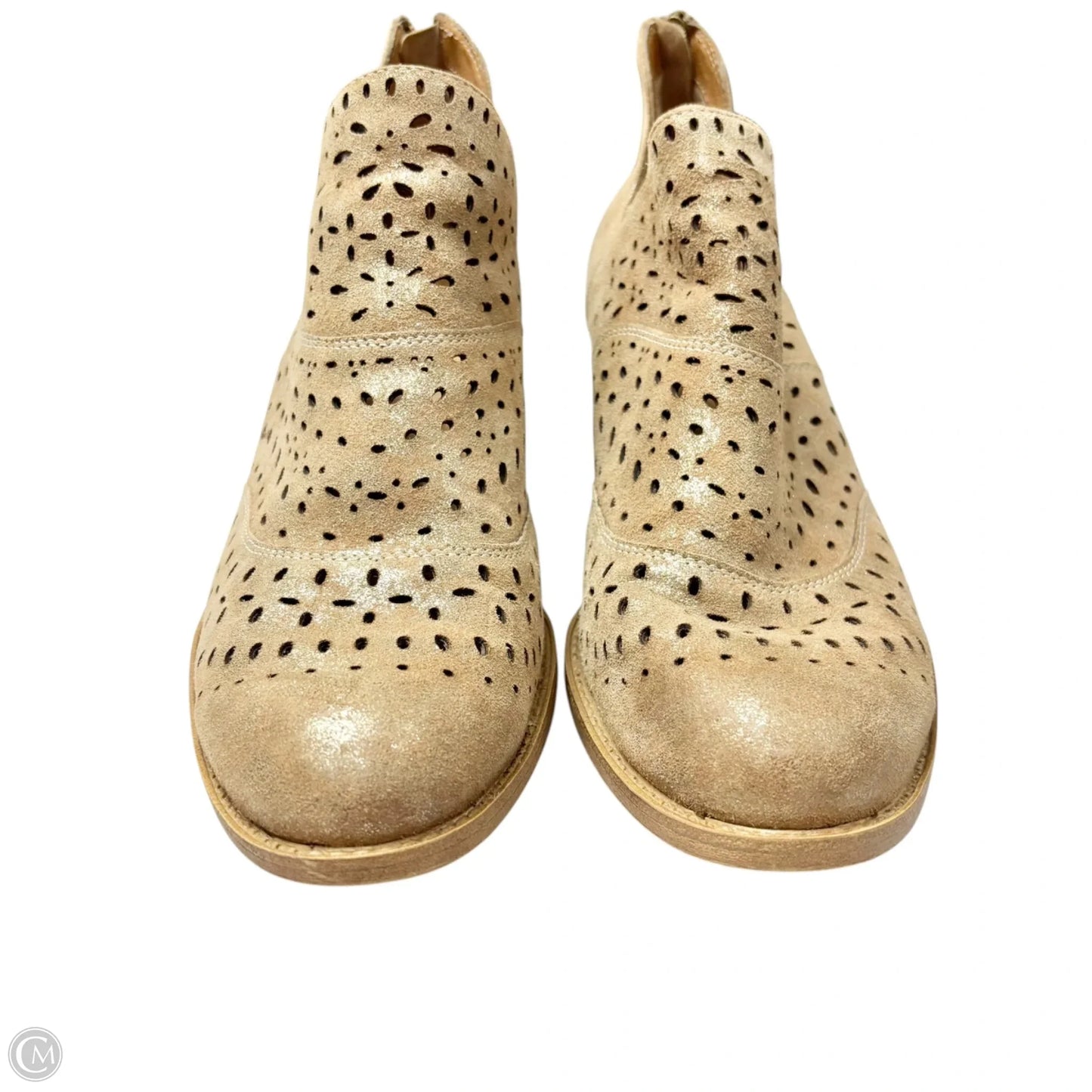 Boots Ankle Heels By Sofft In Gold, Size: 11