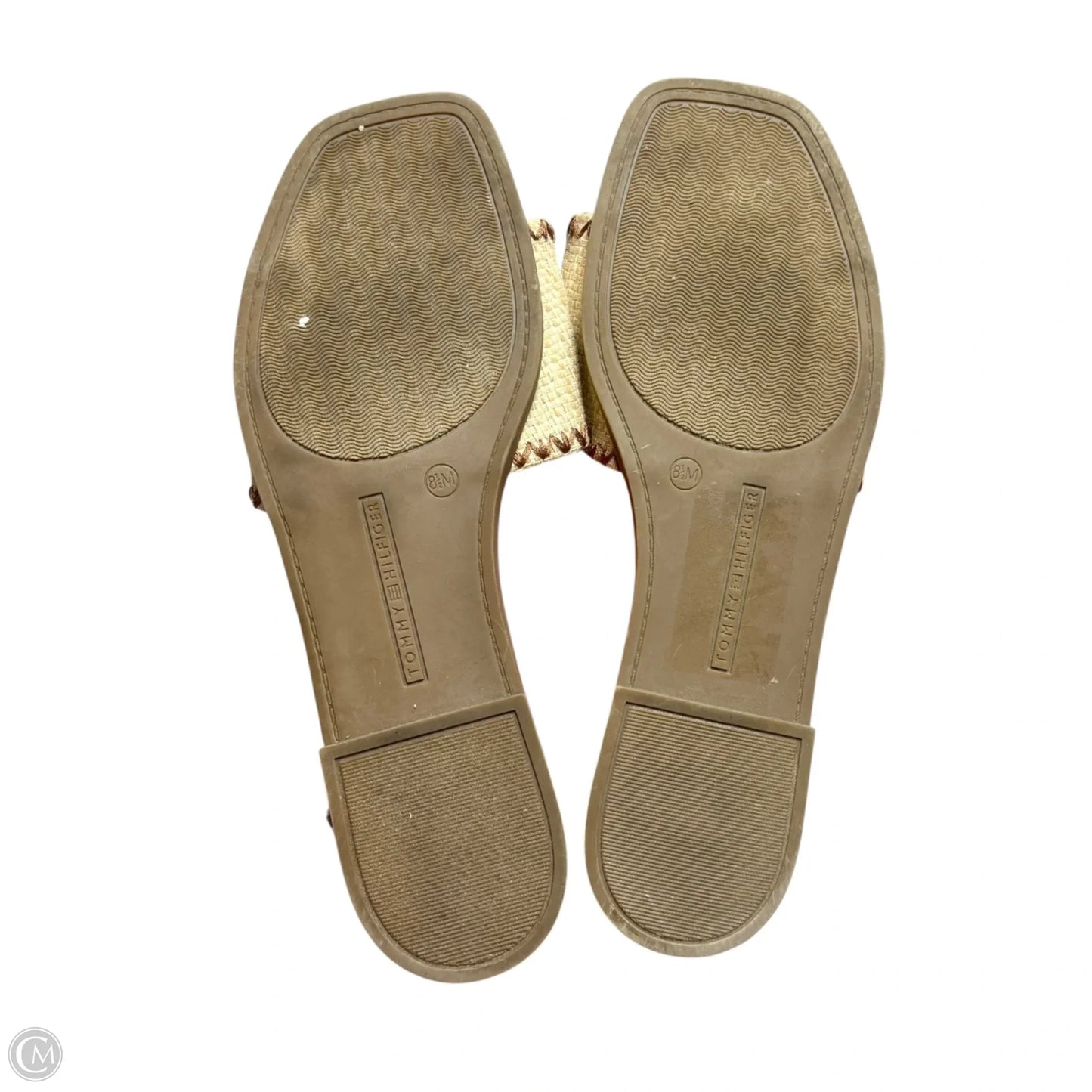 Sandals Flats By Tommy Hilfiger In Brown & Cream, Size: 8.5