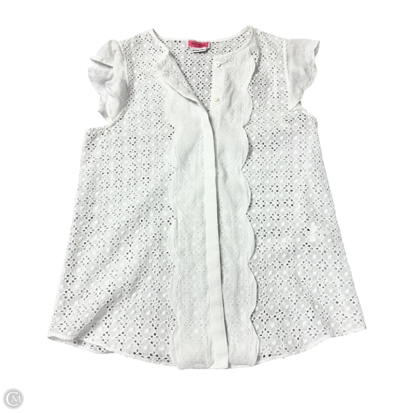 Top Sleeveless Designer By Kate Spade In White, Size: Xxs