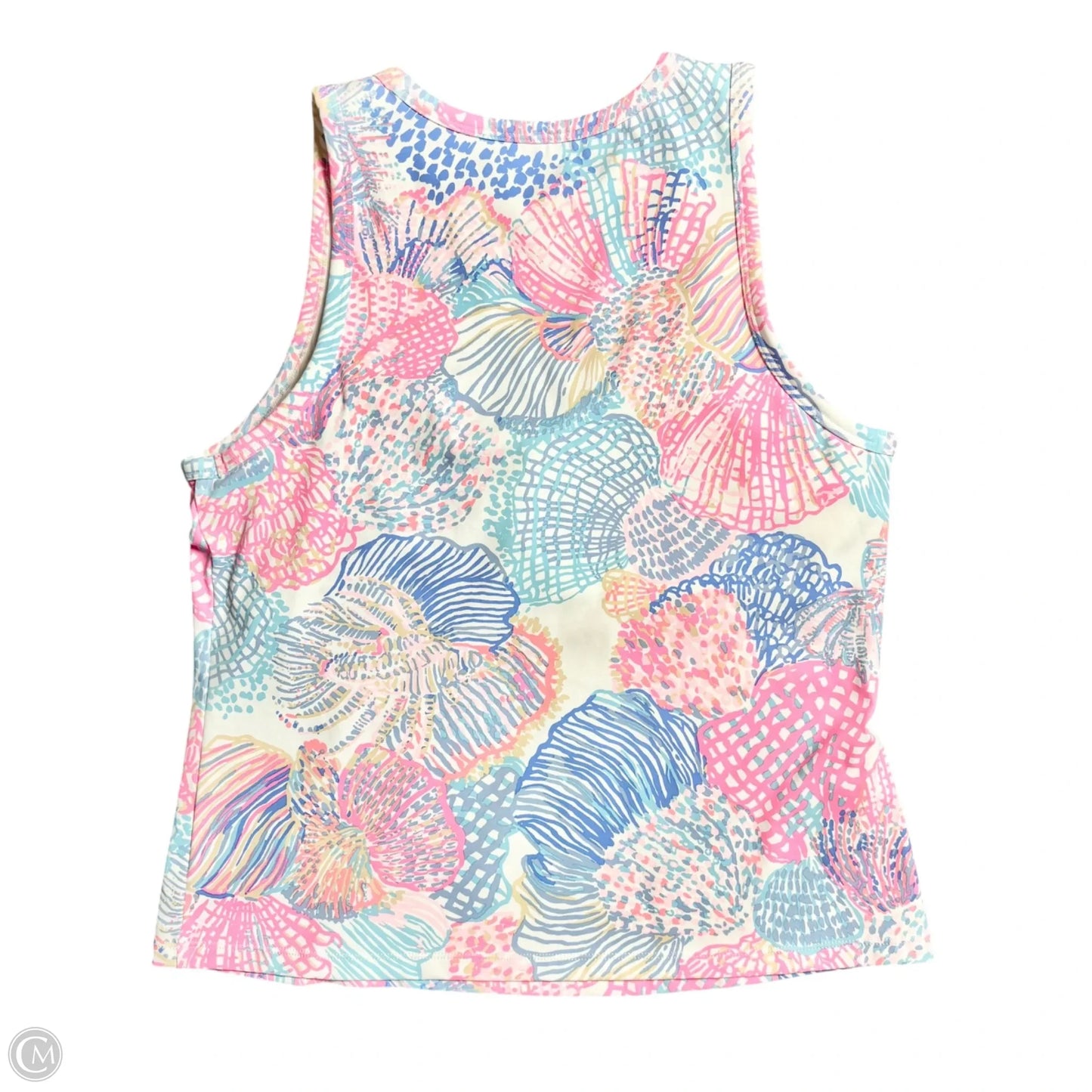 Tank Top Designer By Lilly Pulitzer In Pink & White, Size: L