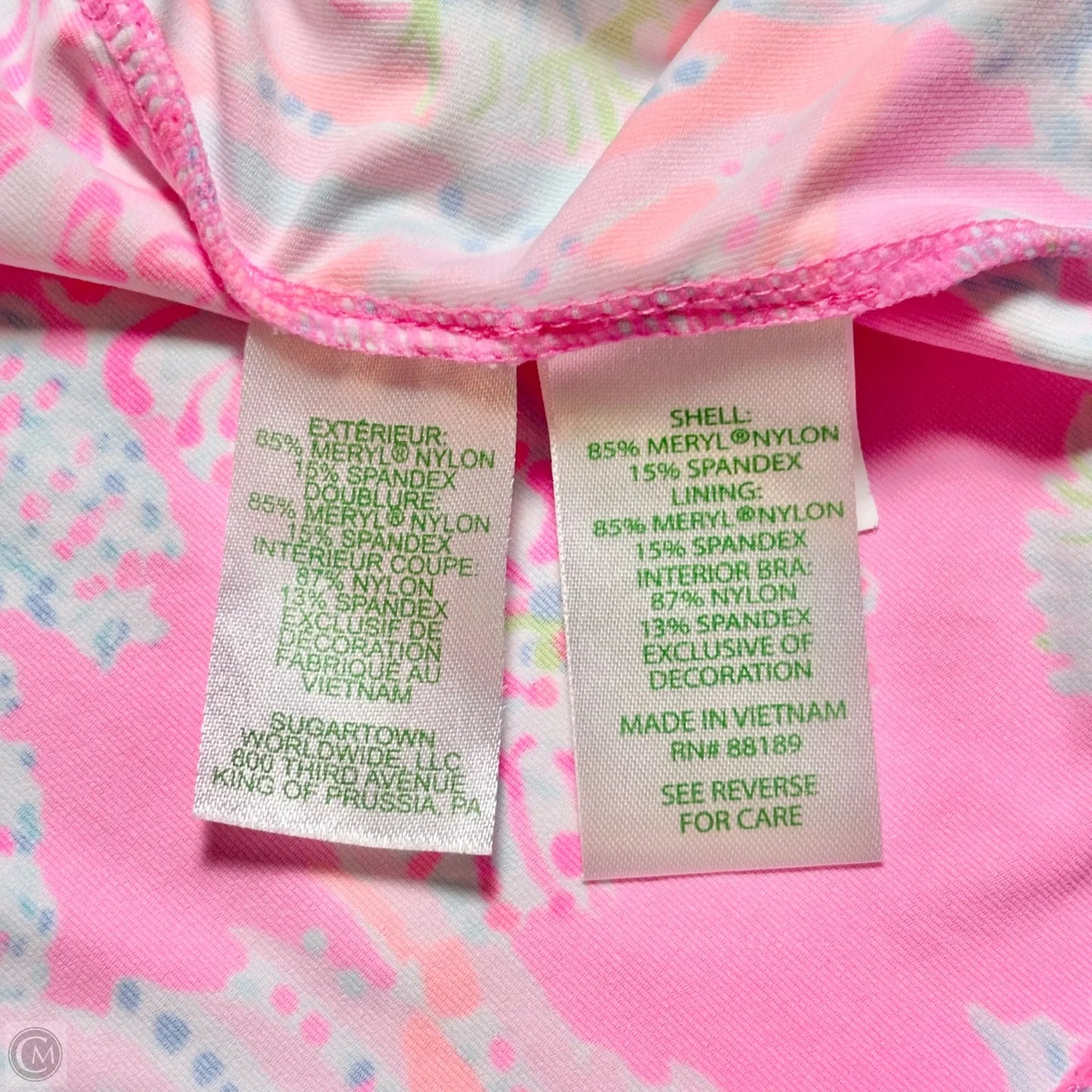Tank Top Designer By Lilly Pulitzer In Pink & White, Size: L