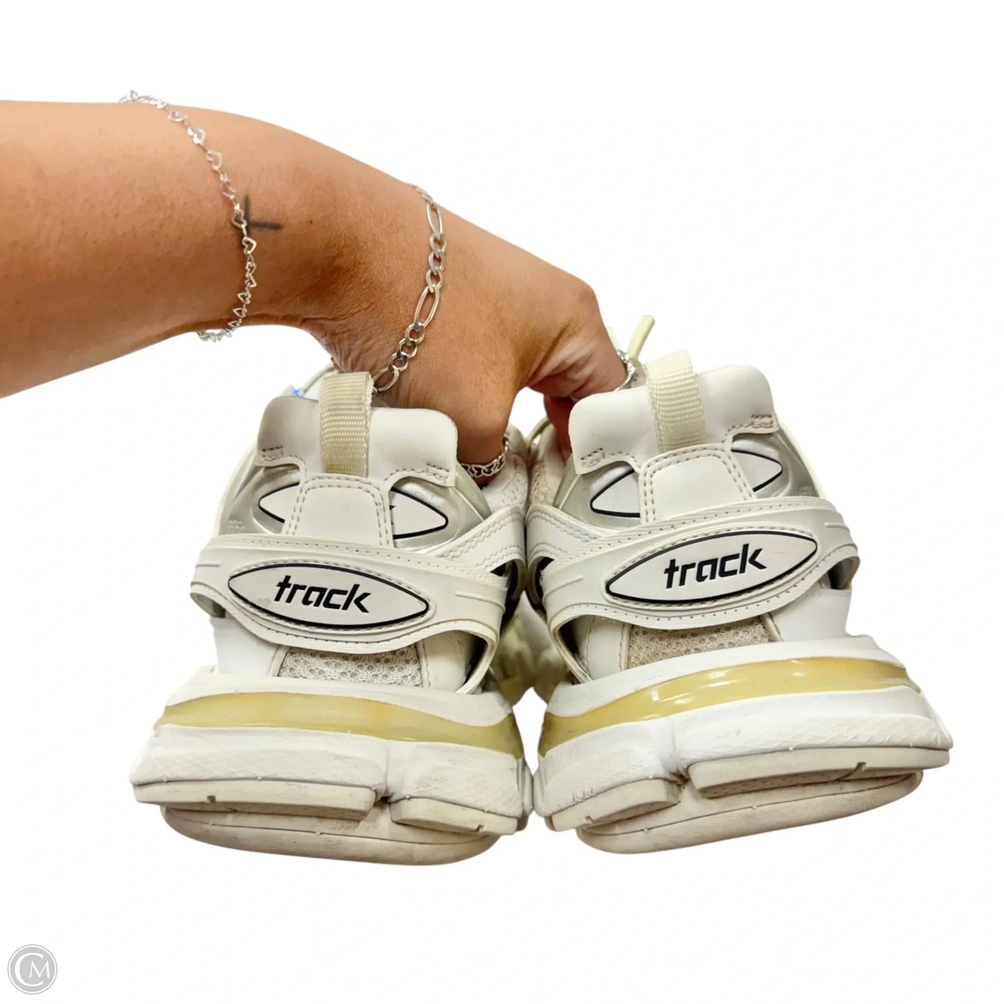 Shoes Luxury Designer By Balenciaga In White, Size: 9