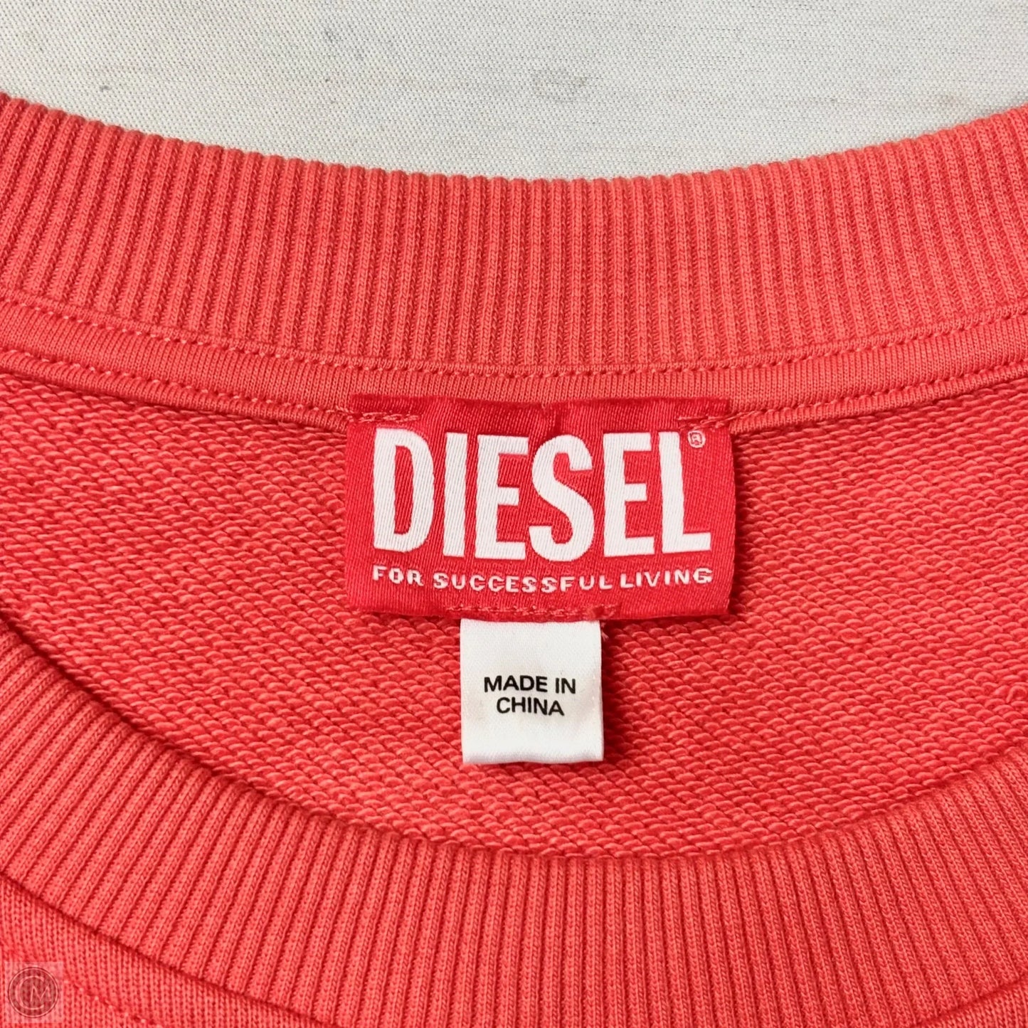 Athletic Sweatshirt Crewneck By Diesel In Orange, Size: L