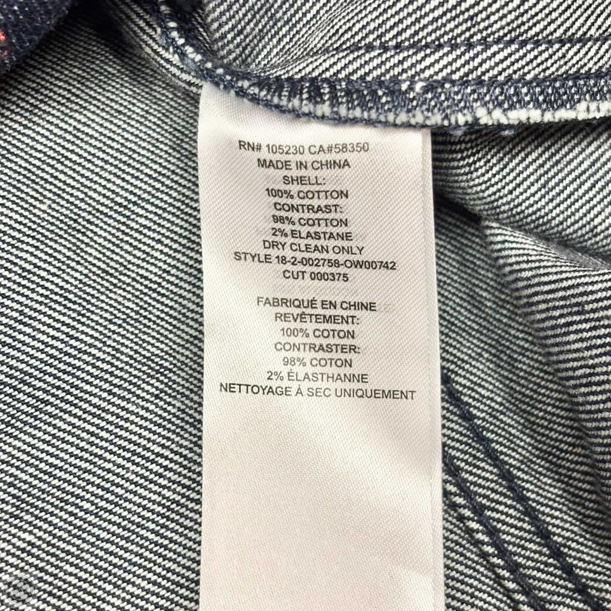 Jacket Denim By Current/elliott In Blue Denim, Size: L