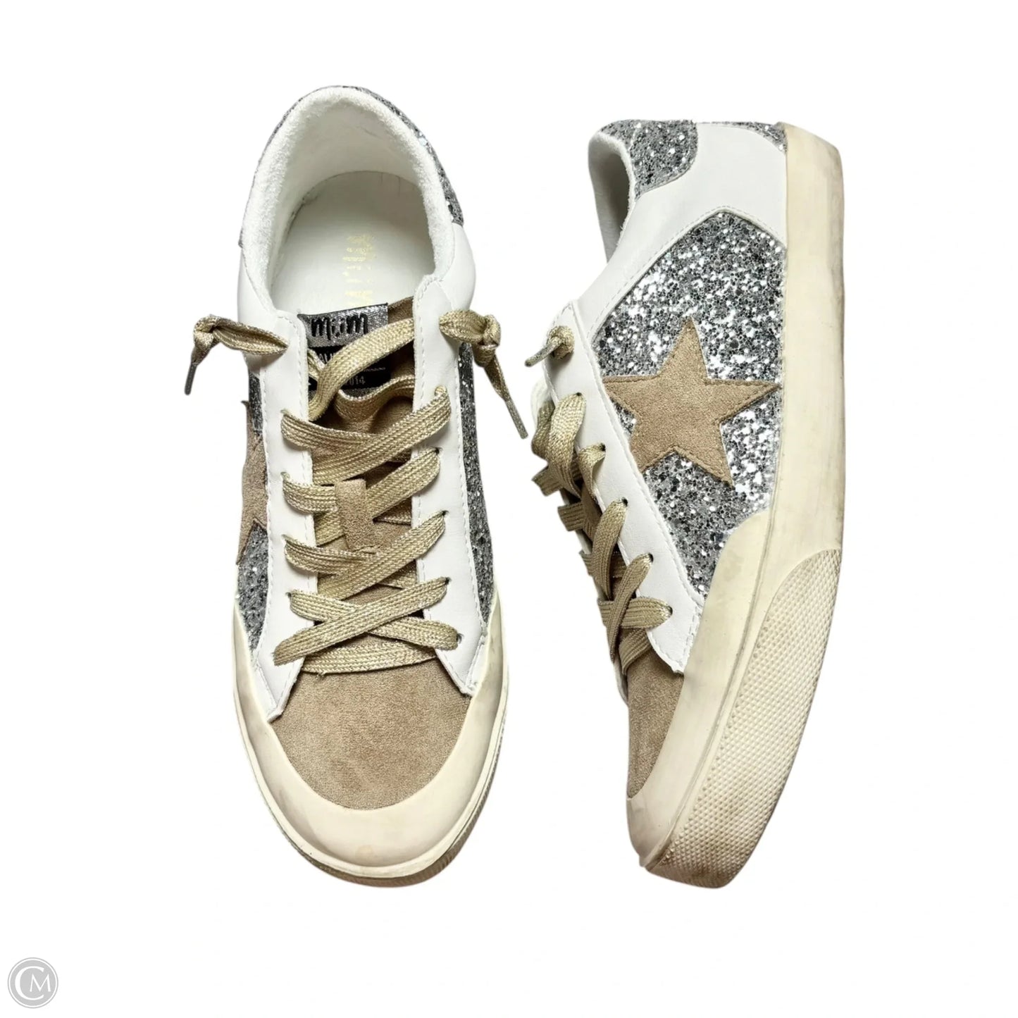 Shoes Sneakers By Miim In Brown & Silver, Size: 8