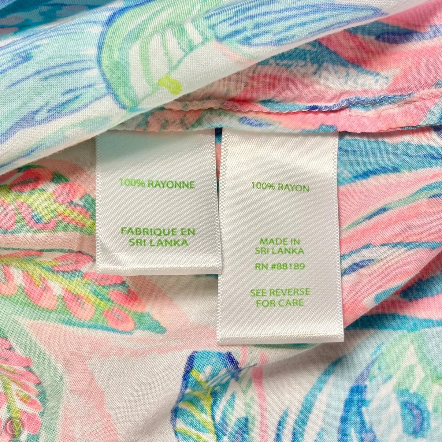 Blouse Designer By Lilly Pulitzer In Blue & Pink, Size: L