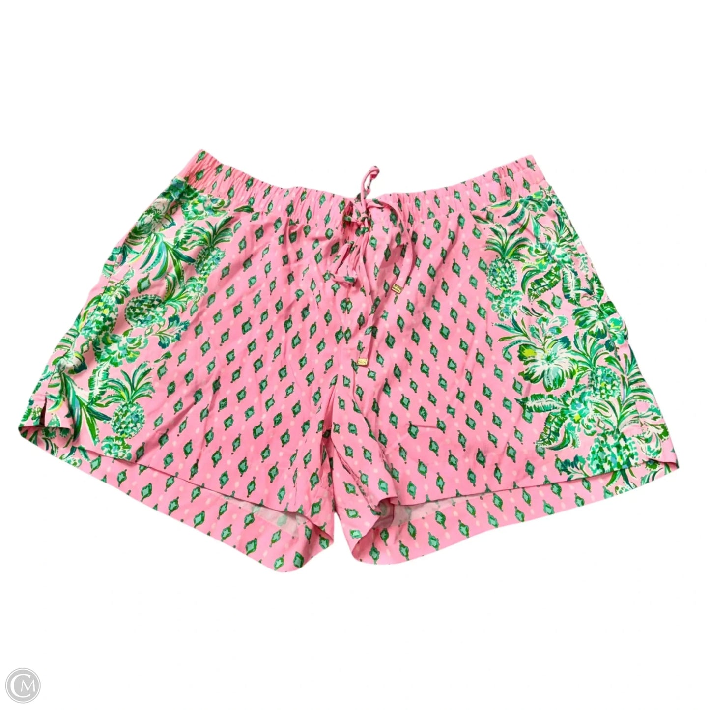 Shorts Designer By Lilly Pulitzer In Green & Pink, Size: L