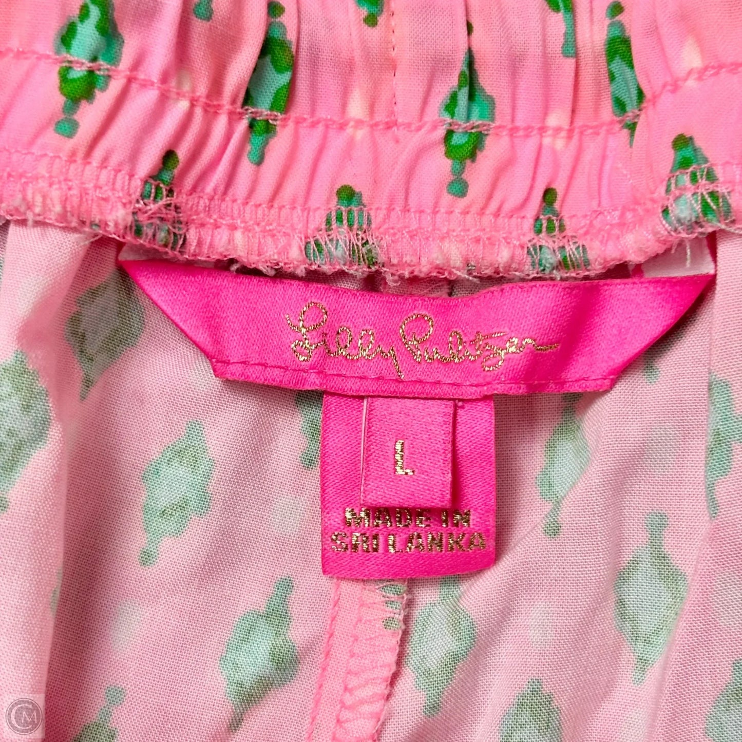 Shorts Designer By Lilly Pulitzer In Green & Pink, Size: L