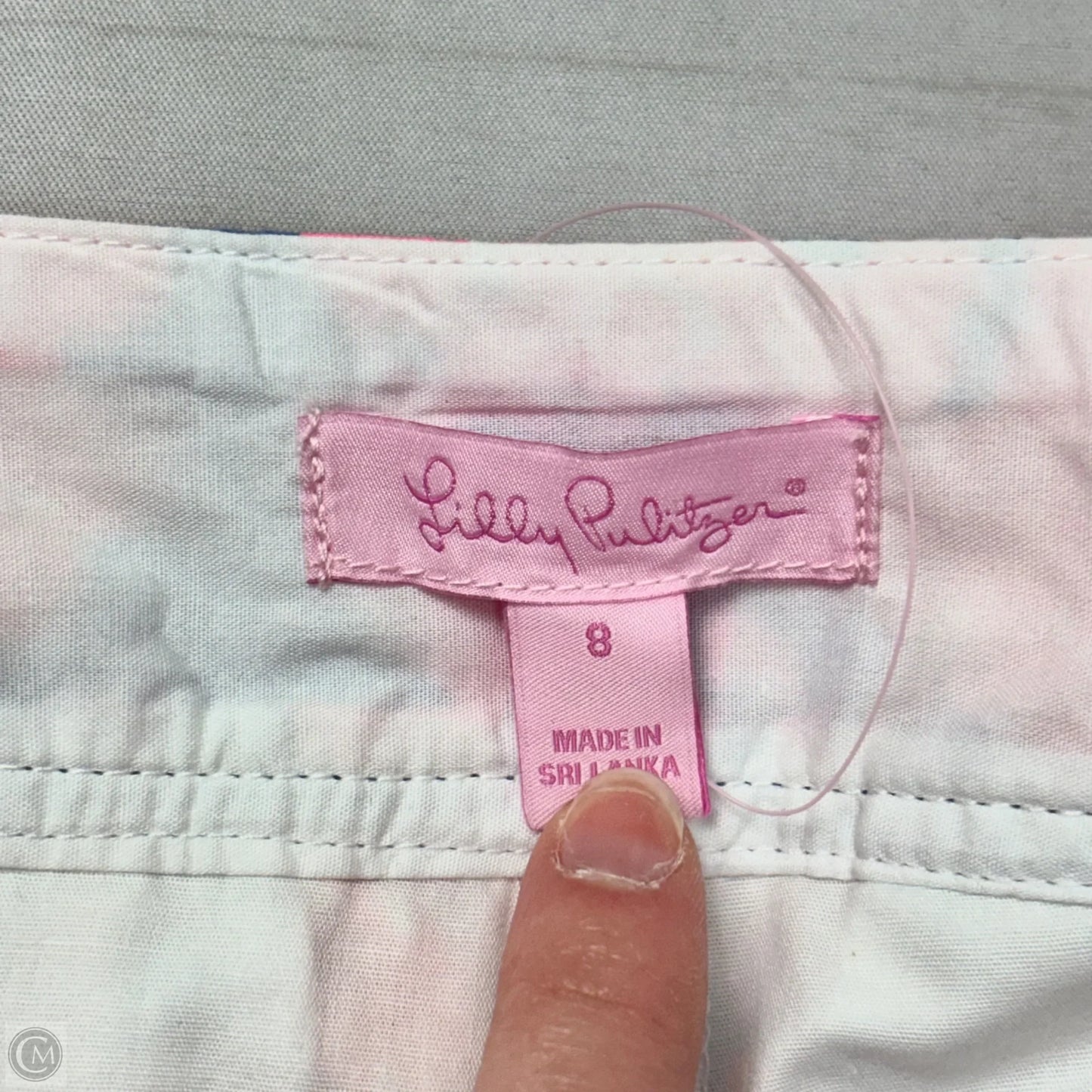 Skort Designer By Lilly Pulitzer In Blue & Pink, Size: 8