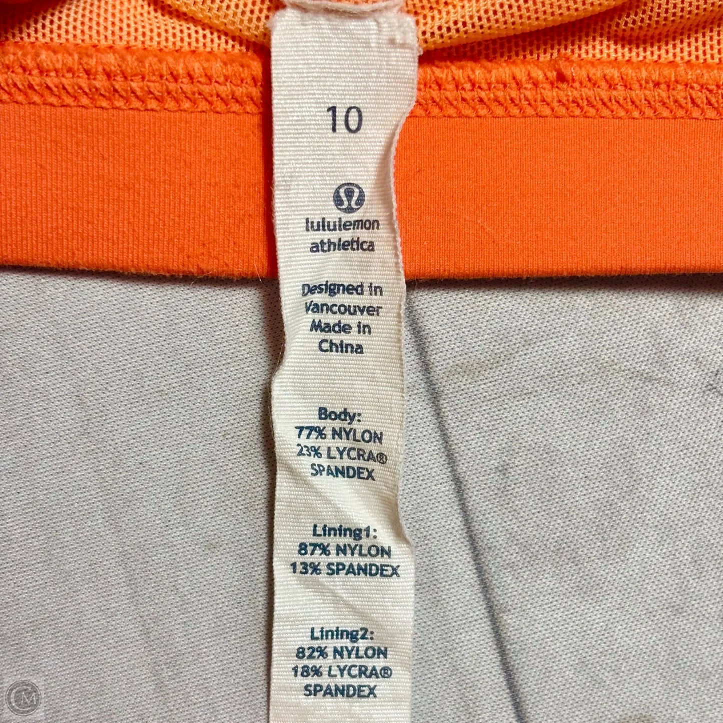 Athletic Bra By Lululemon In Orange, Size: M