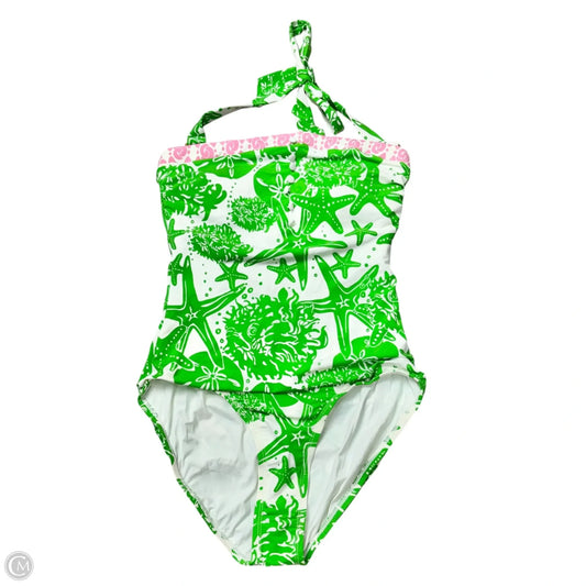 Swimsuit Designer By Lilly Pulitzer In Green & Pink, Size: 10