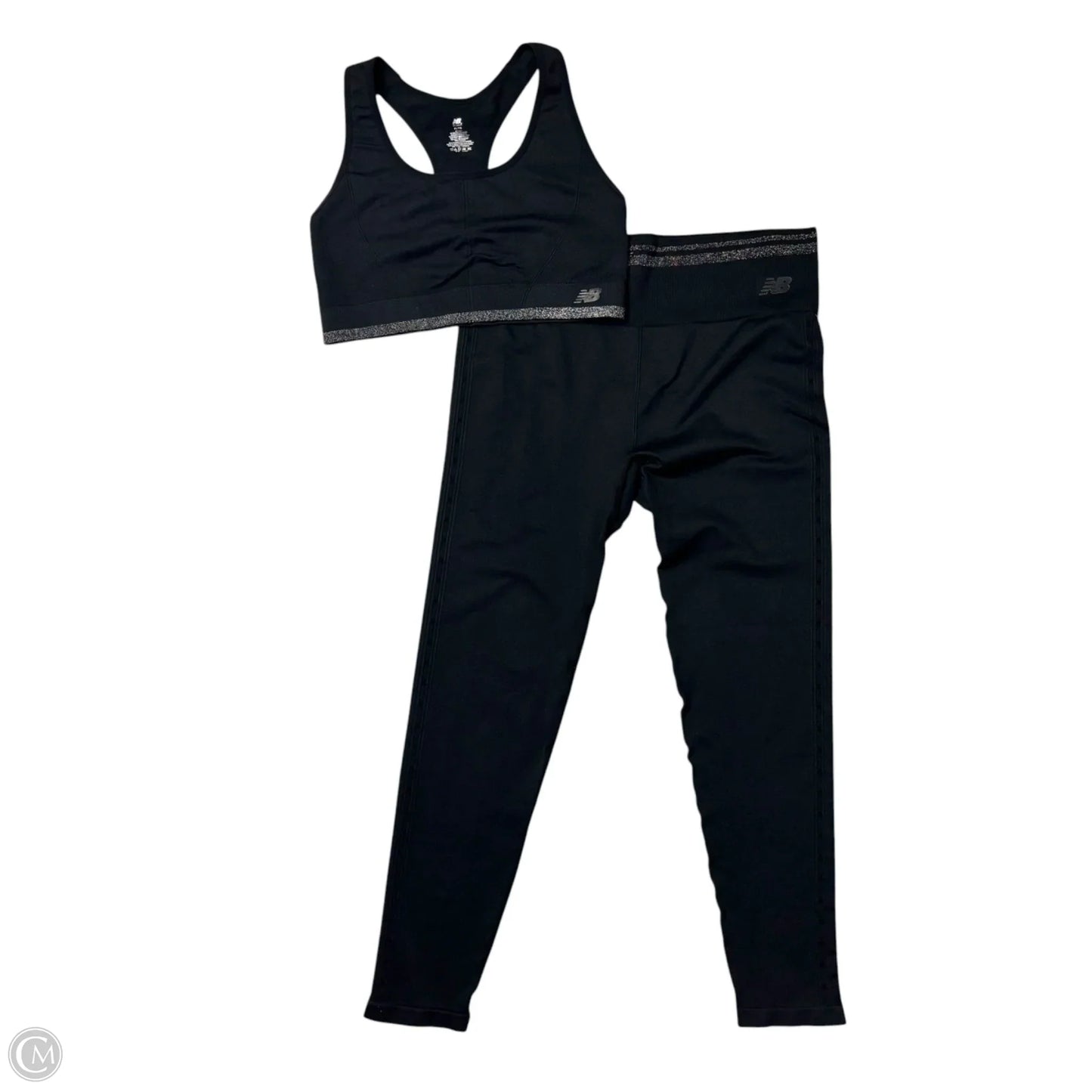 Athletic Pants 2pc By New Balance In Black & Silver, Size: Xl