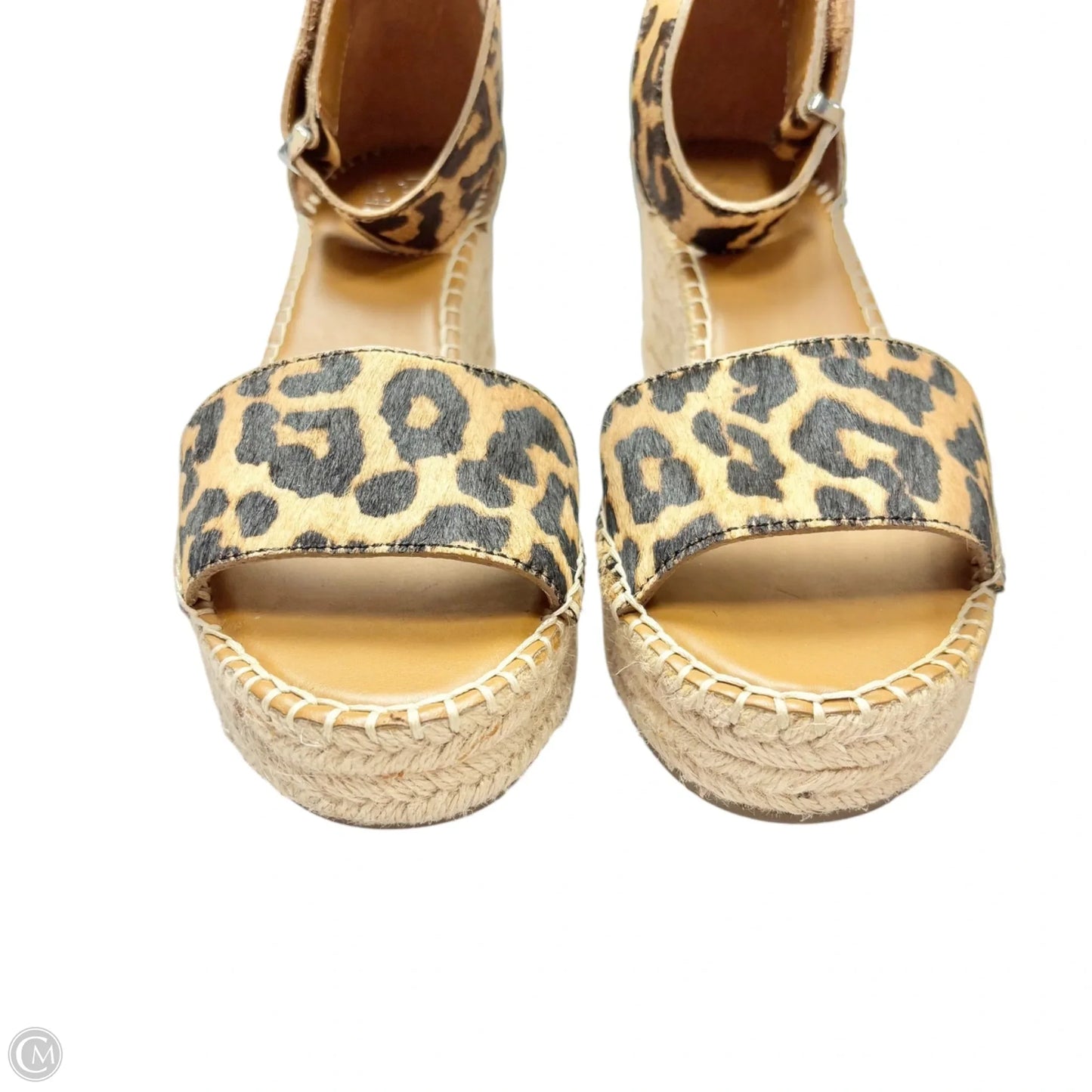 Sandals Heels Wedge By Franco Sarto In Leopard Print, Size: 8
