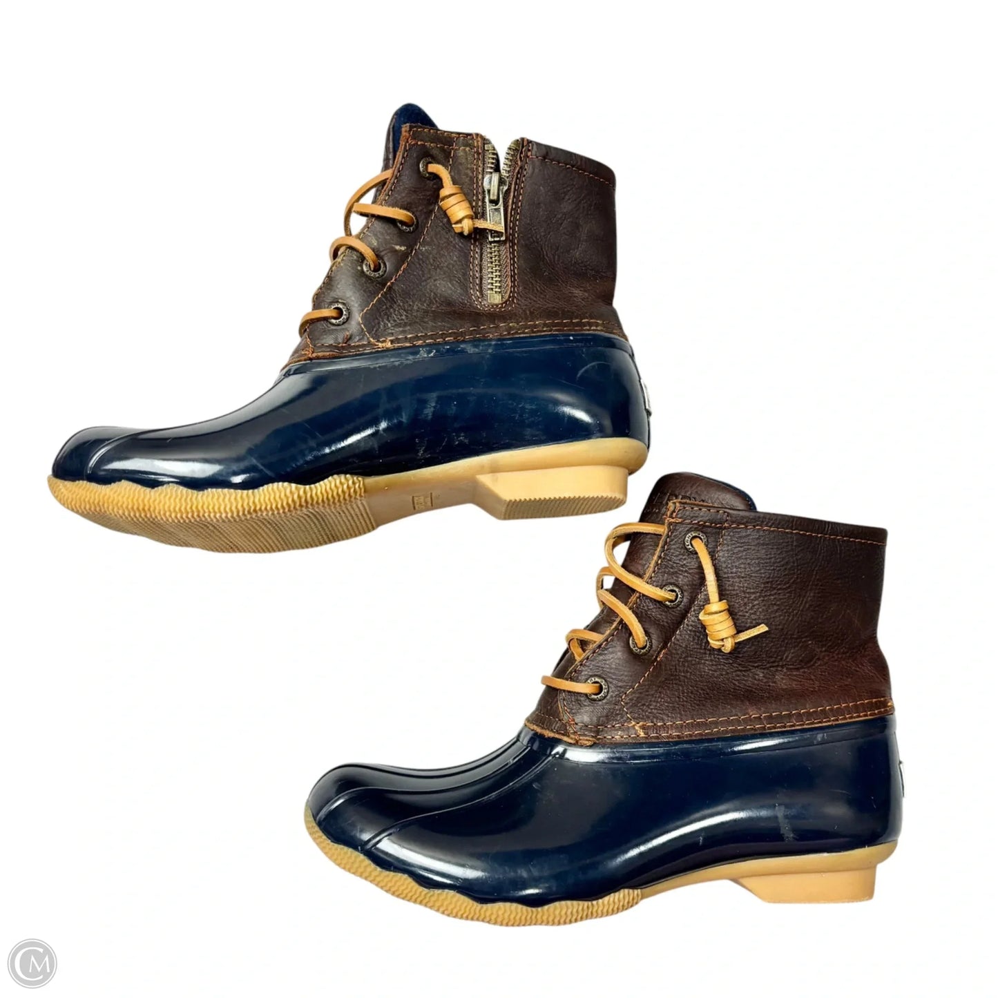 Boots Rain By Sperry In Blue & Brown, Size: 7