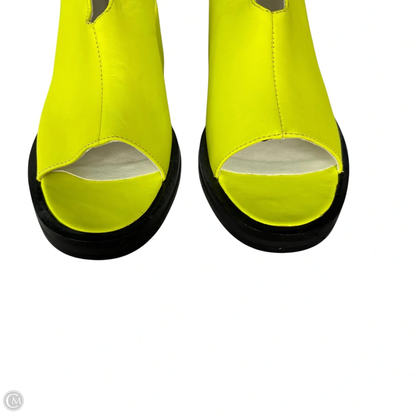 Boots Ankle Heels In Yellow, Size: 5.5
