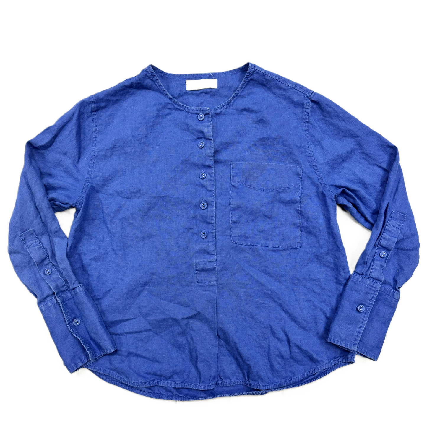 Top Long Sleeve By Everlane In Blue, Size: S