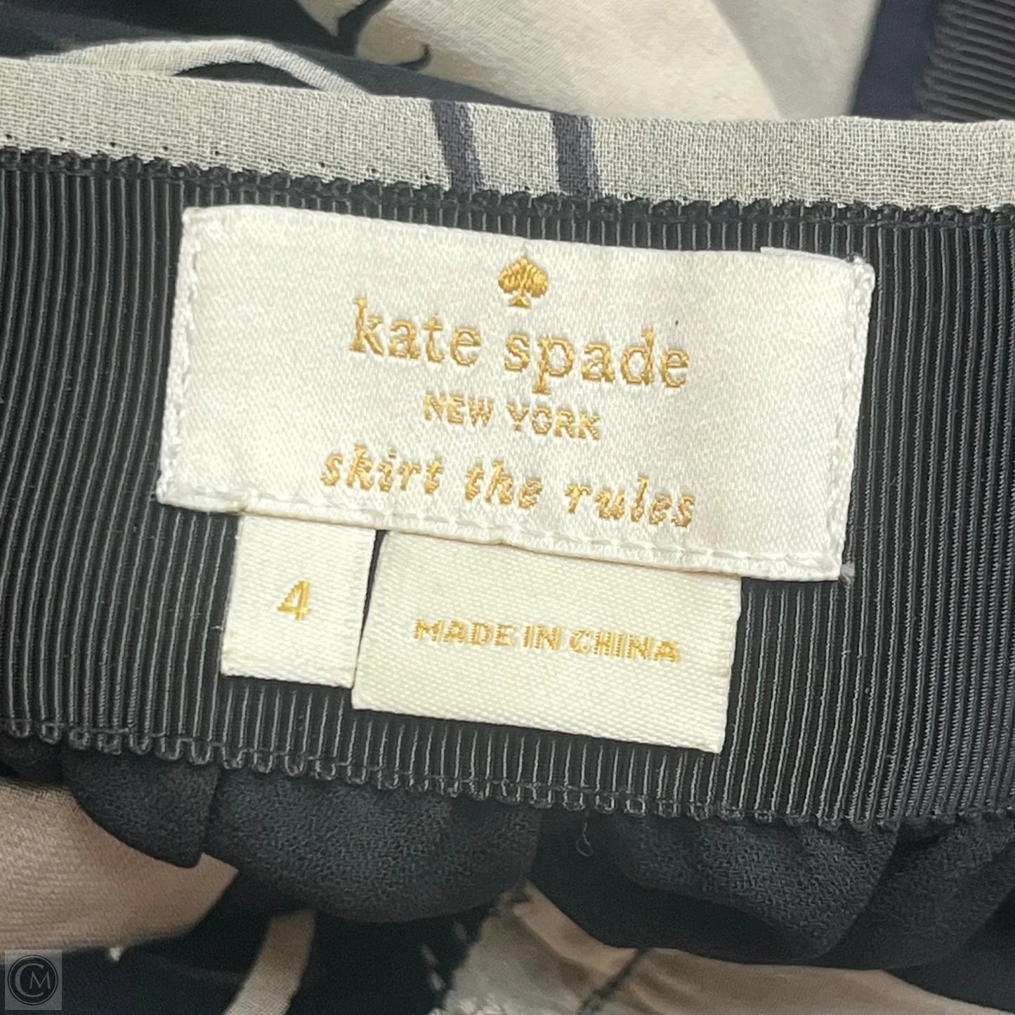 Skirt Designer By Kate Spade In Black & Blue, Size: S