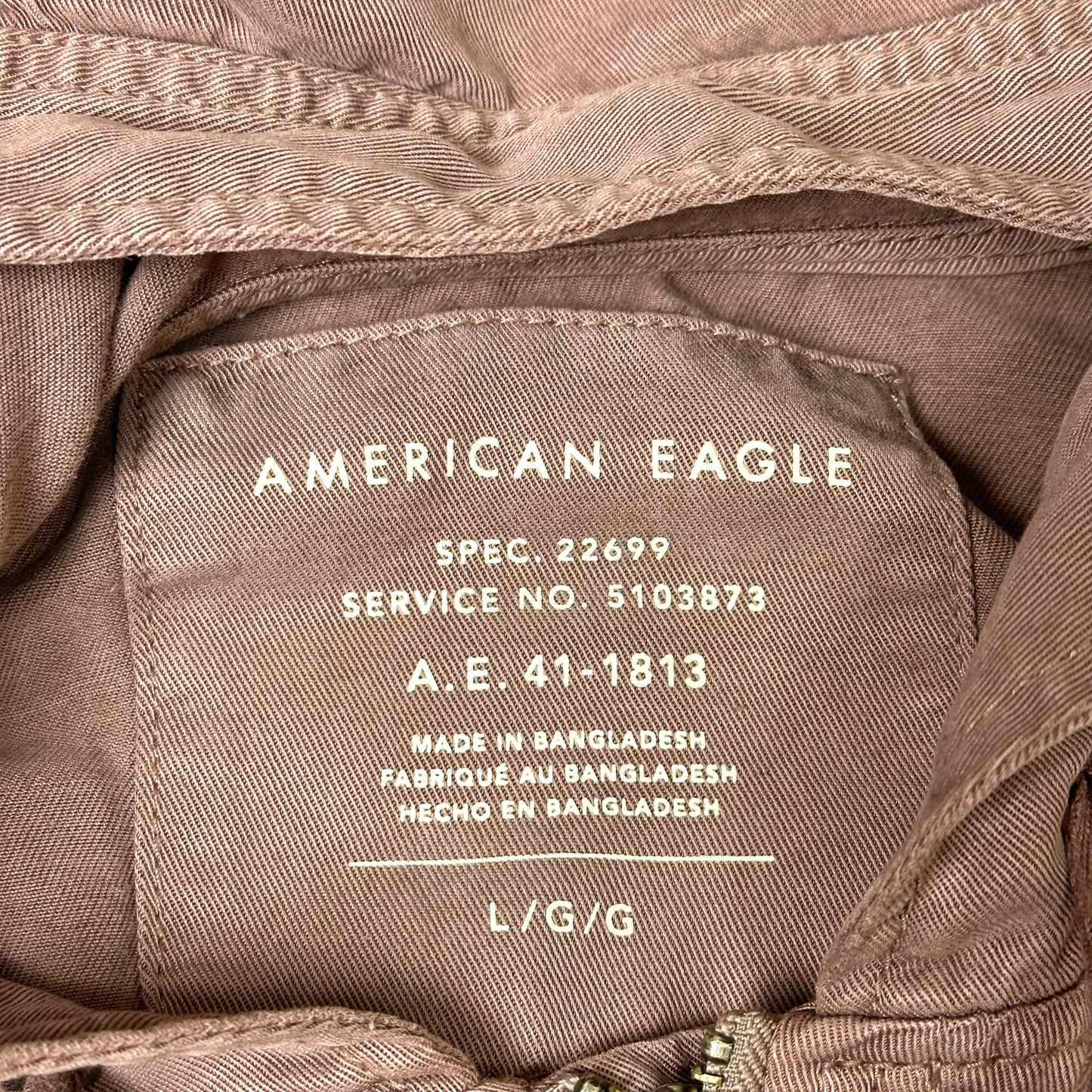 Jacket Denim By American Eagle In Pink, Size: L