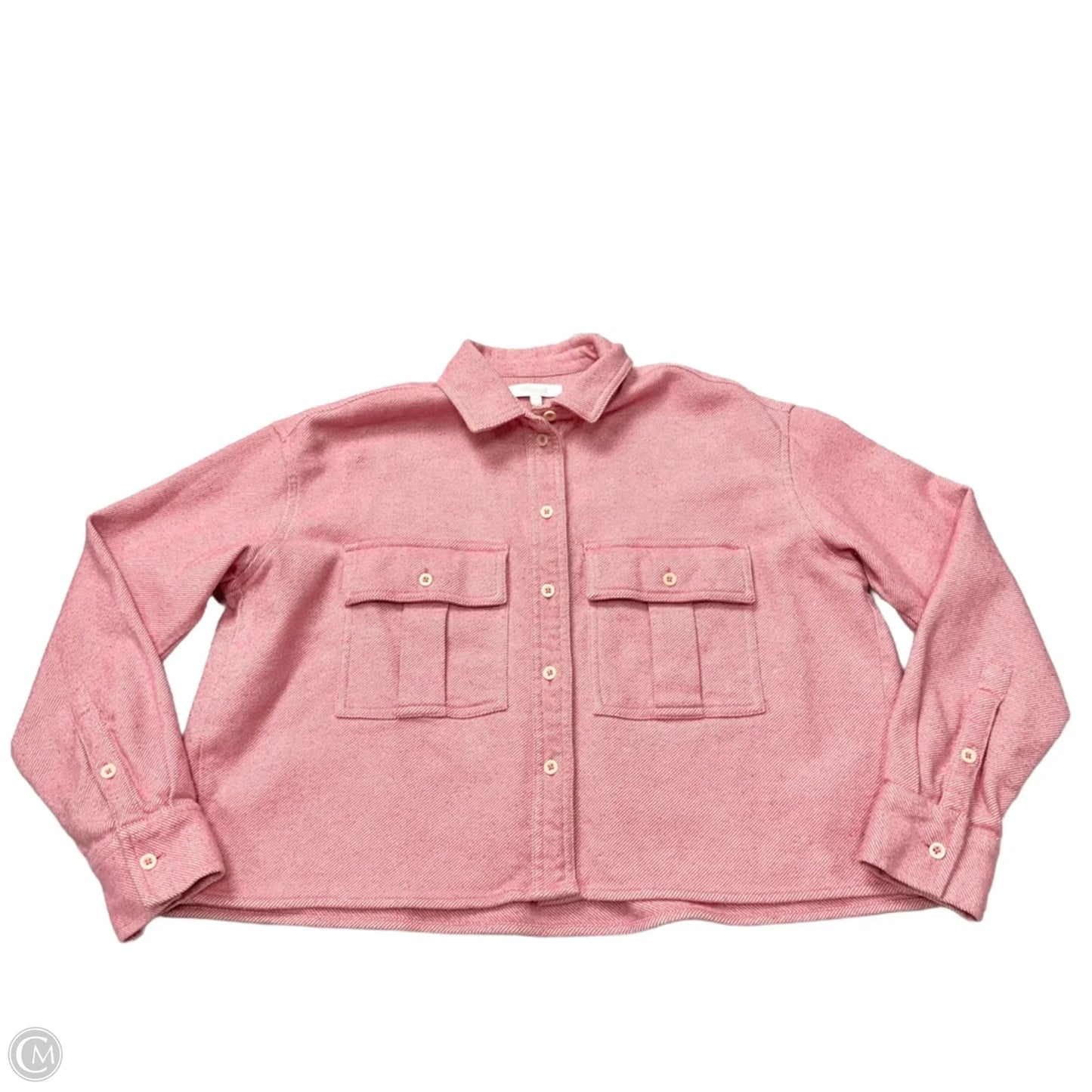 Jacket Shirt By Madewell In Pink, Size: Xxs