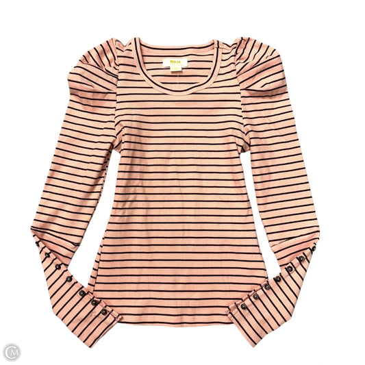 Top Long Sleeve By Maeve In Pink & Red, Size: Xxs