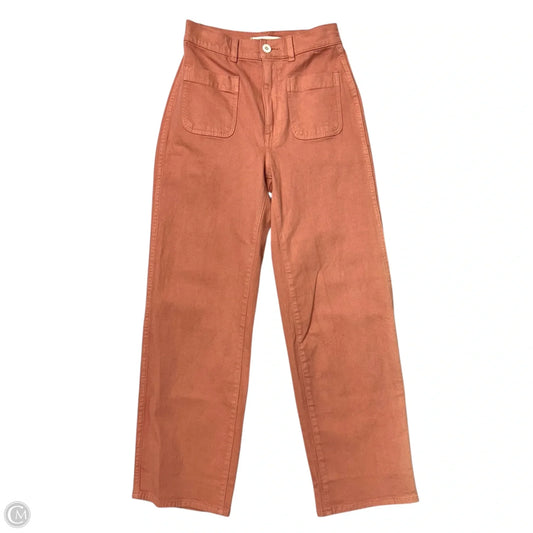 Jeans Wide Leg By Madewell In Pink Denim, Size: 0p