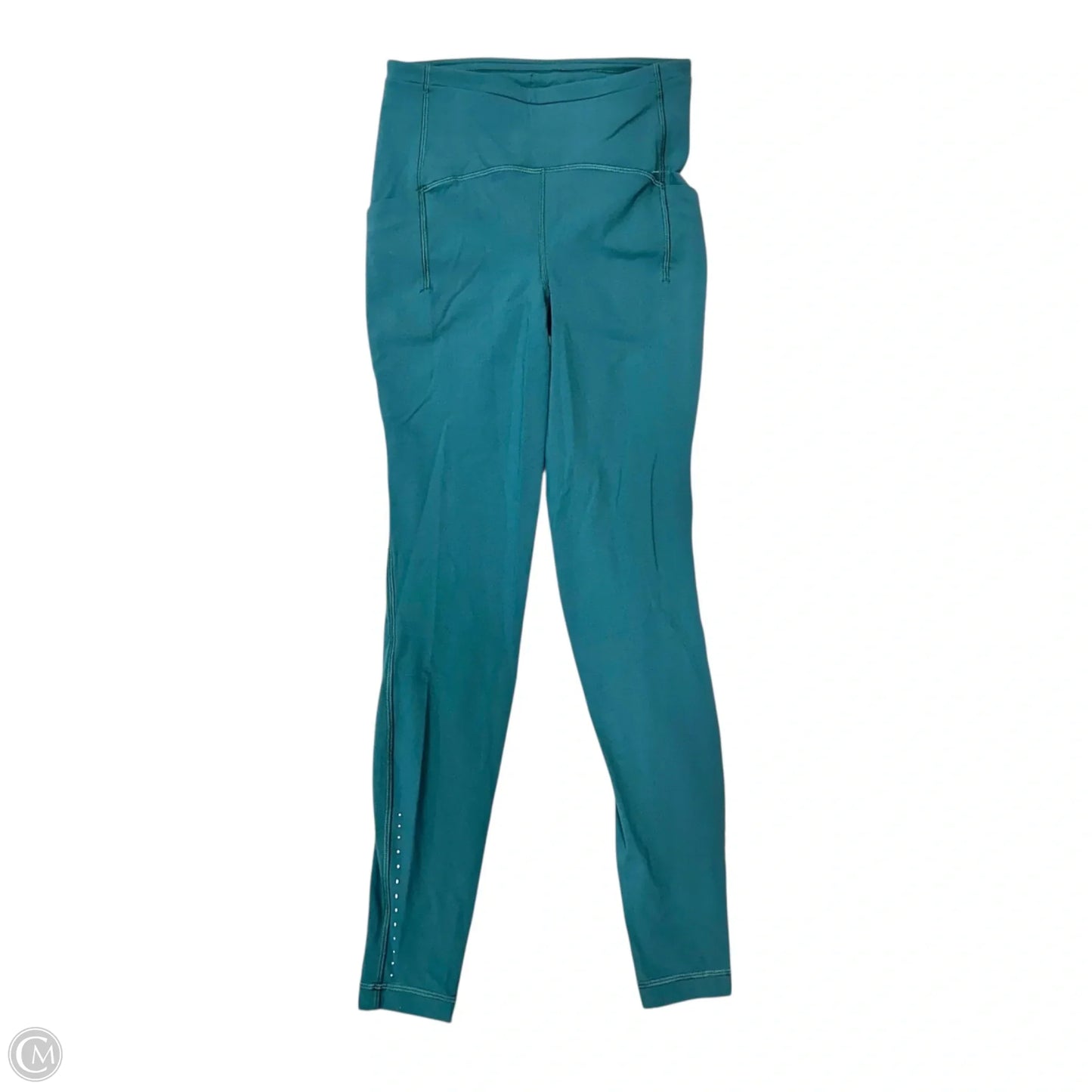 Athletic Leggings By Lululemon In Teal, Size: 4