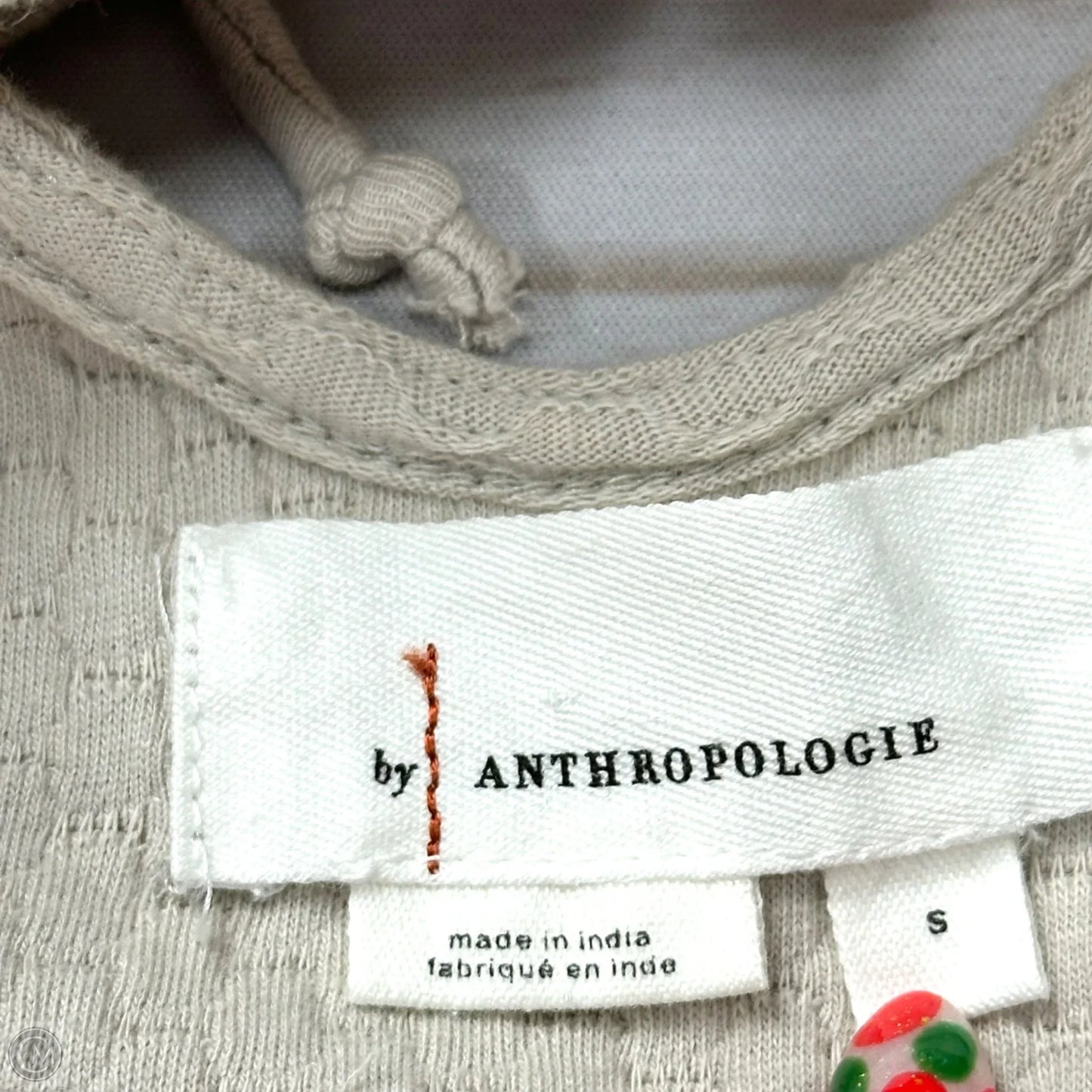 Top Short Sleeve By Anthropologie In Grey, Size: S