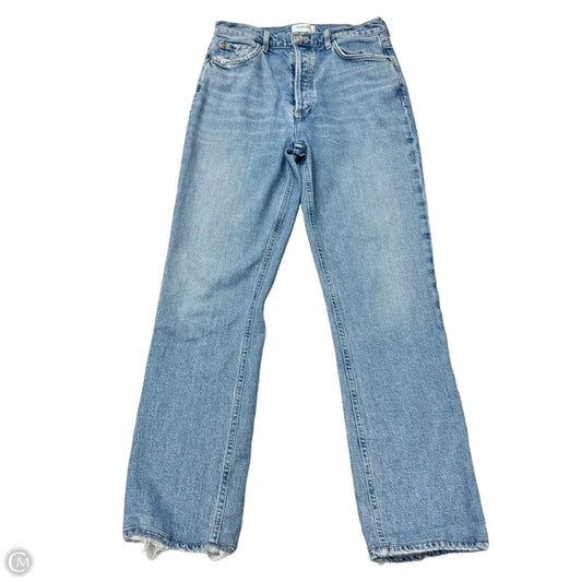 Jeans Straight By Agolde In Blue Denim, Size: 2