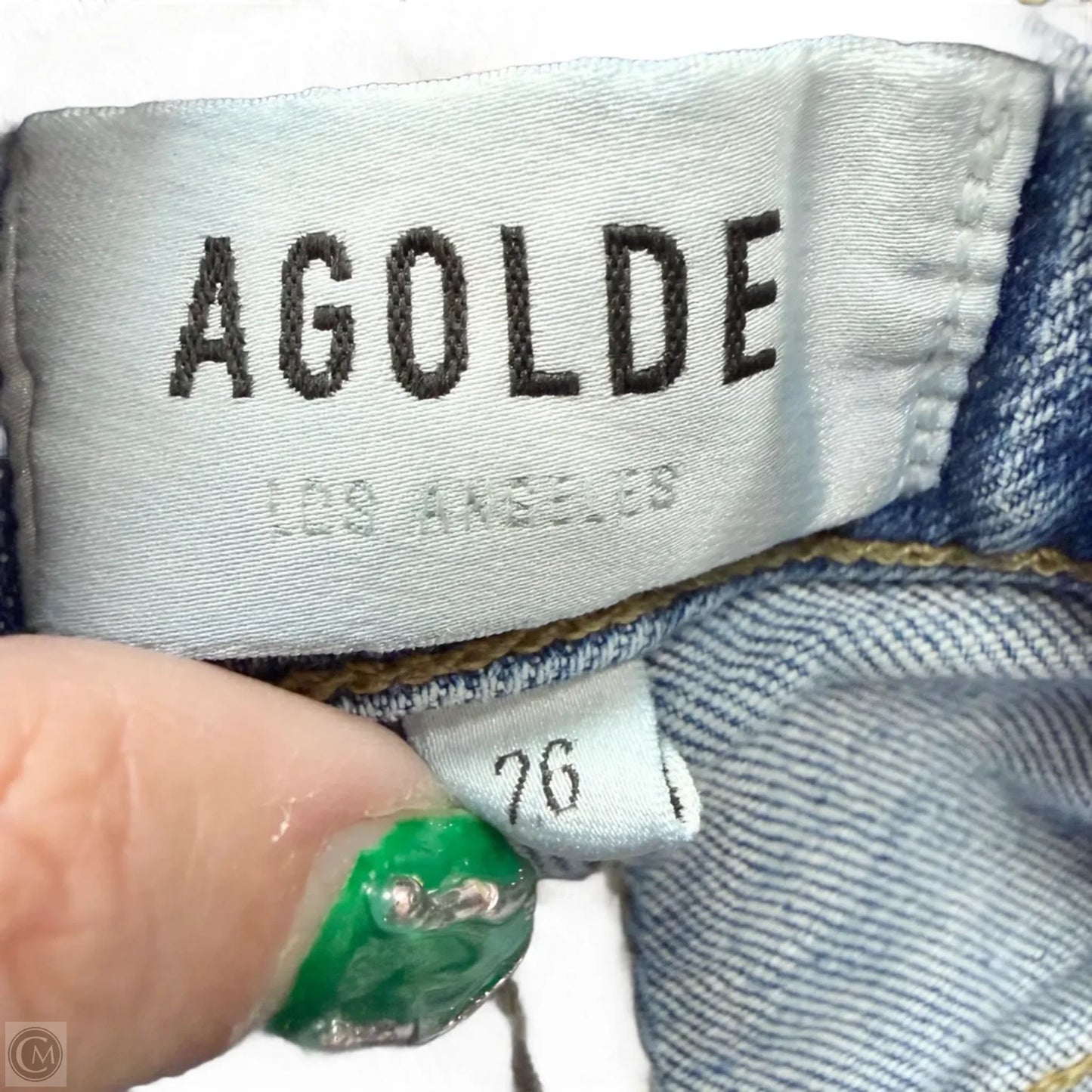Jeans Straight By Agolde In Blue Denim, Size: 2