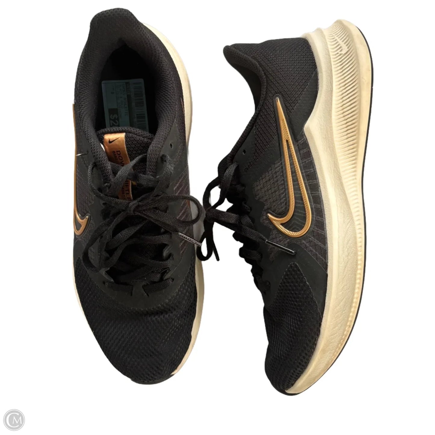 Shoes Athletic By Nike In Black & Gold, Size: 8