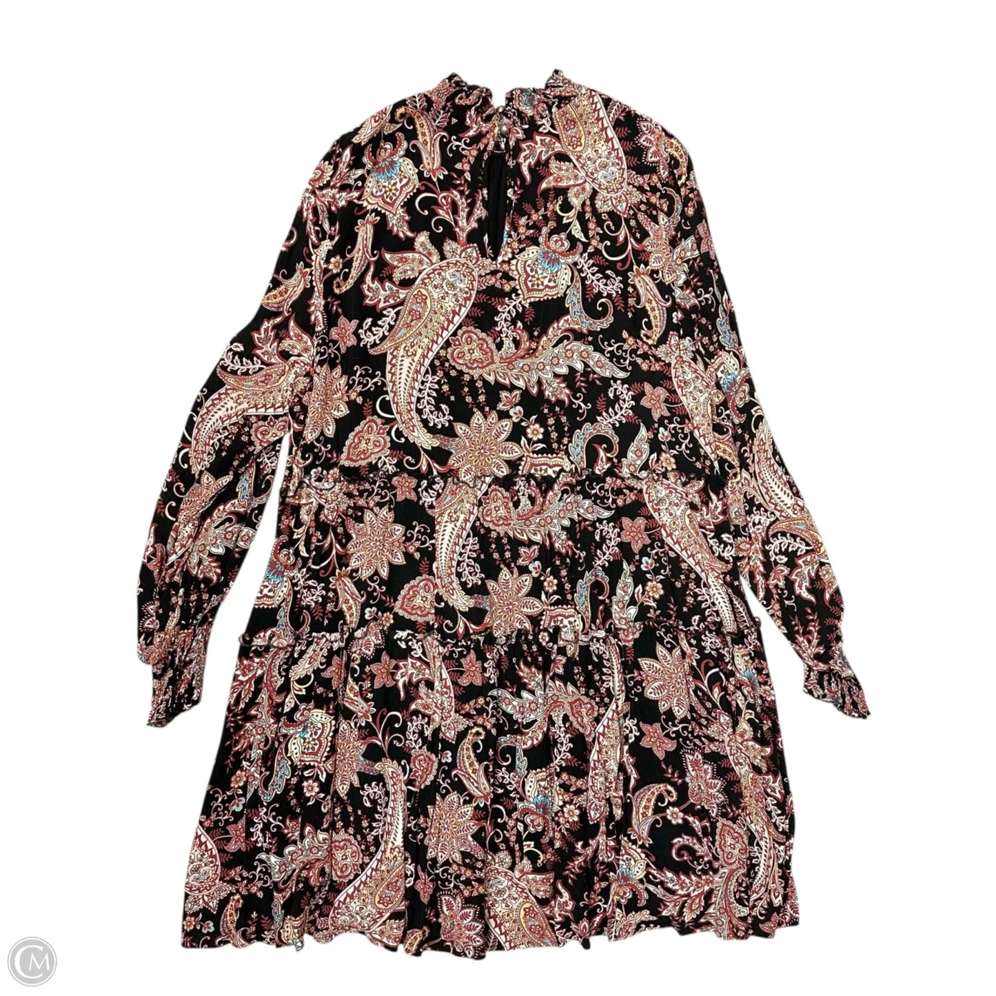 Dress Casual Short By Anthropologie In Black & Pink, Size: 1x