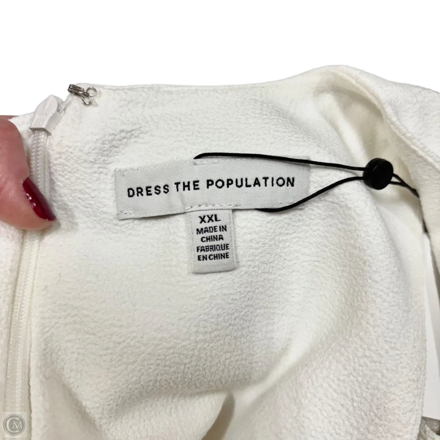 Dress Casual Midi By Dress The Population In White, Size: Xxl