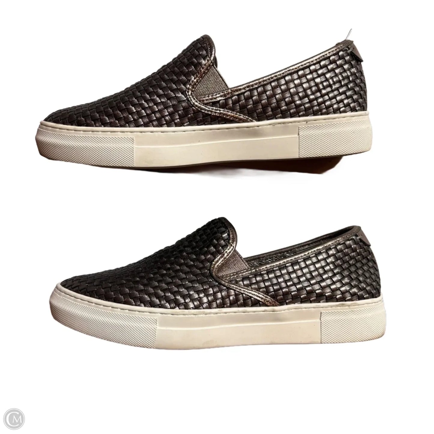 Shoes Sneakers By J Slides In Grey & White, Size: 8