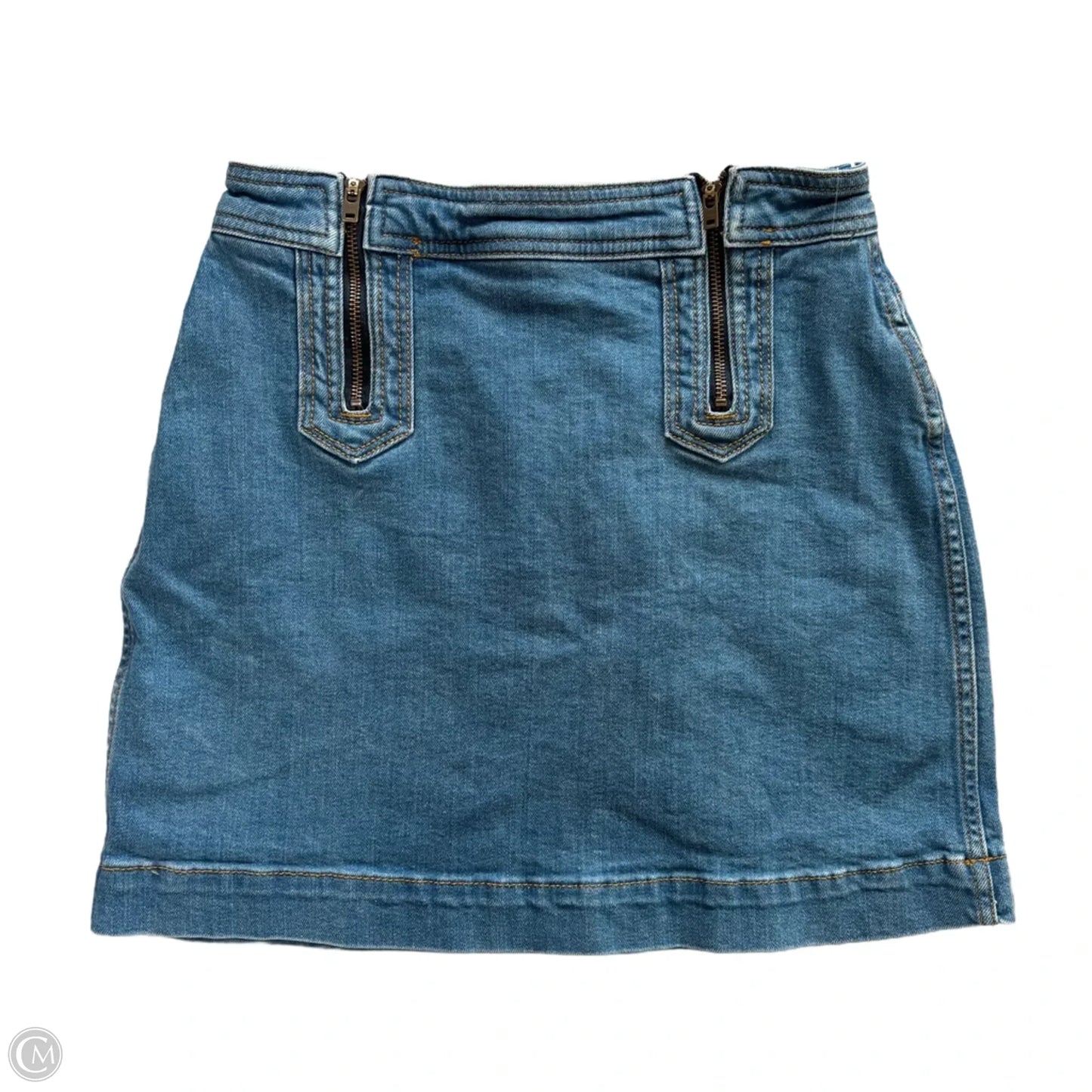 Skirt Mini & Short By Anthropologie In Blue Denim, Size: 4