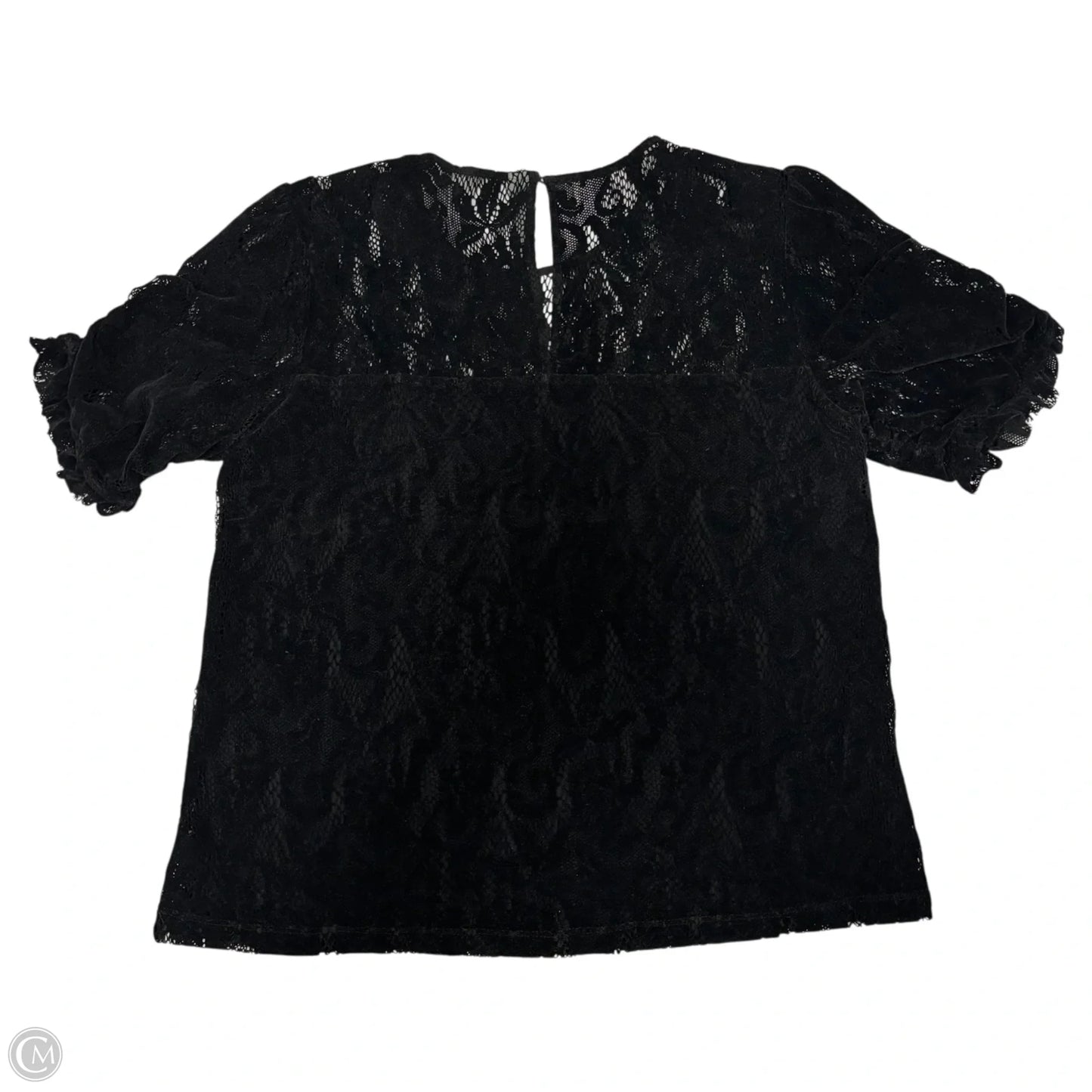 Top Short Sleeve By Anthropologie In Black, Size: S