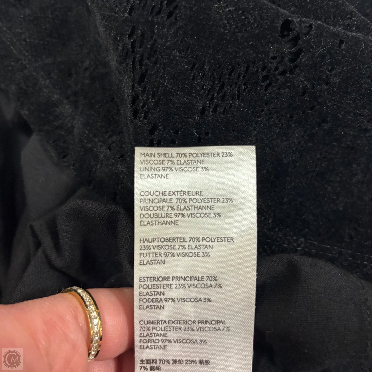 Top Short Sleeve By Anthropologie In Black, Size: S