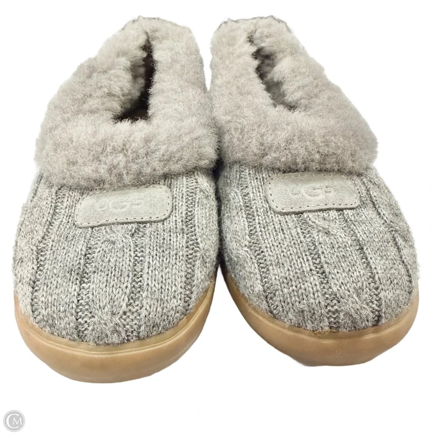 Slippers Designer By Ugg In Grey, Size: 7