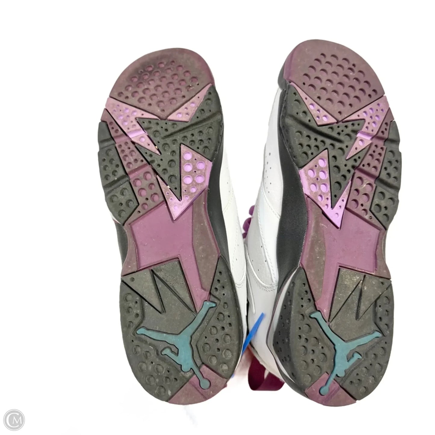 Shoes Luxury Designer By Jordan In Purple & White, Size: 8