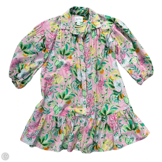 Dress Designer By Lilly Pulitzer In Green & Pink, Size: S