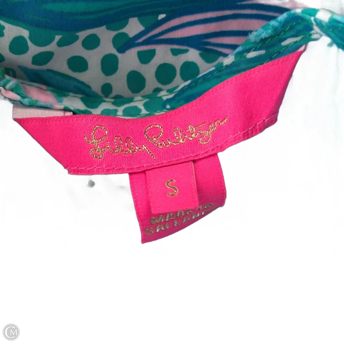 Top Long Sleeve Designer By Lilly Pulitzer In Blue & Green, Size: S