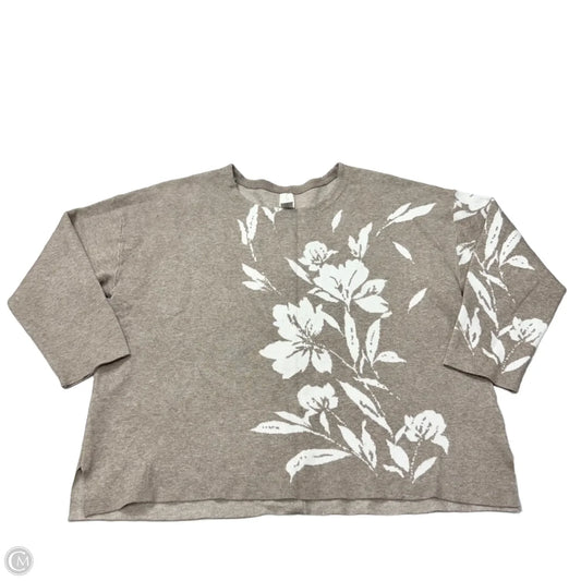 Sweater By Joie In Brown & White, Size: 3x