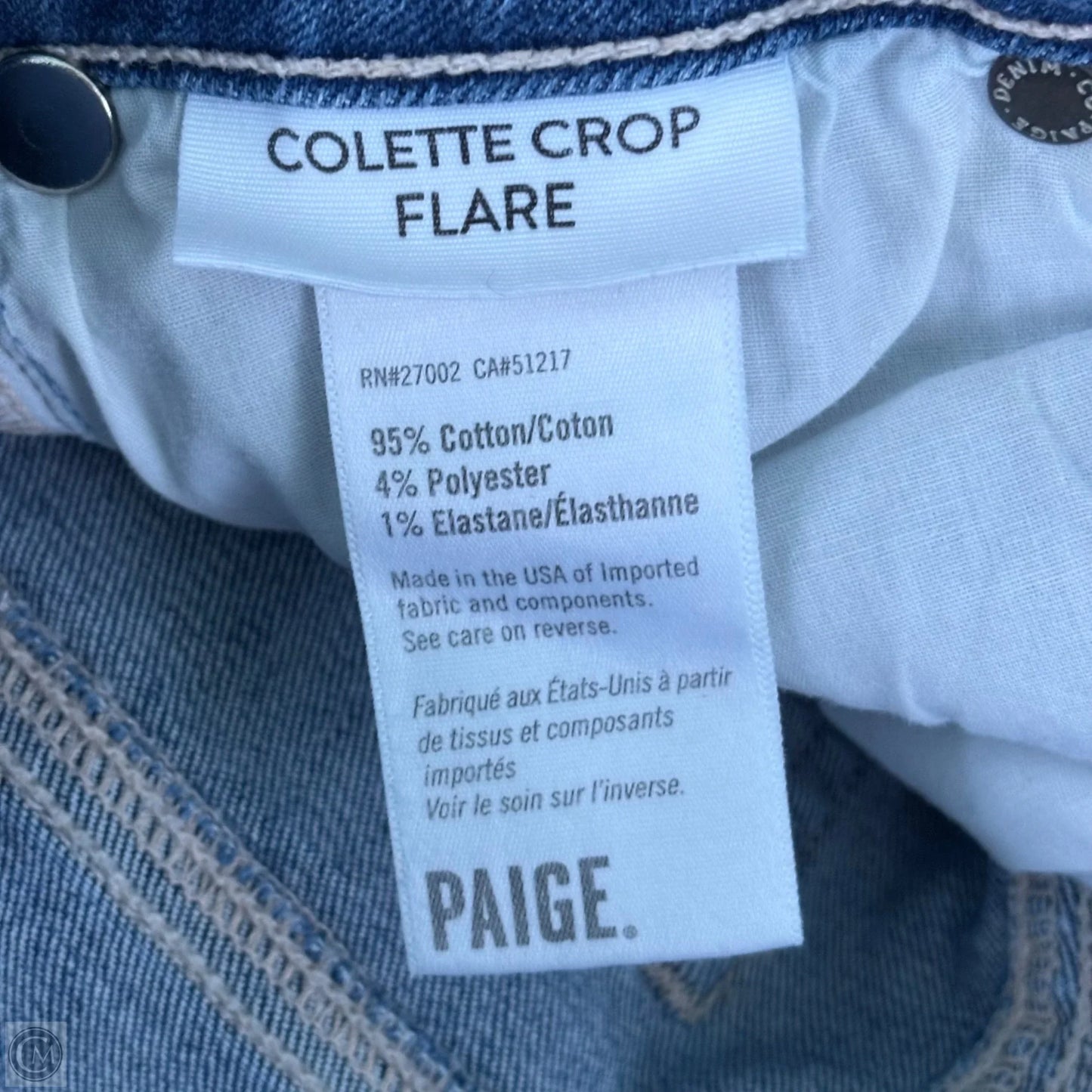 Jeans Boot Cut By Paige In Blue Denim, Size: 2