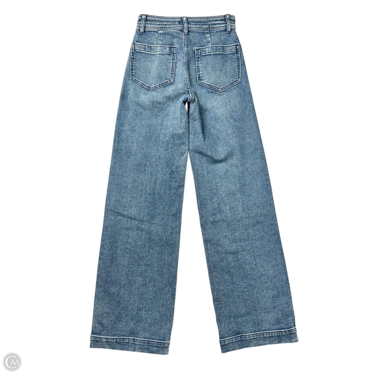 Jeans Wide Leg By Faherty In Blue Denim, Size: 0